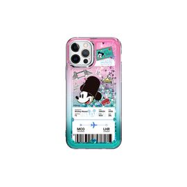 [S2B] Disney City Travel Bling Aqua Case-Sparkling Glitter, Glitter Case, Jelly Case, Disney Case-Made in Korea